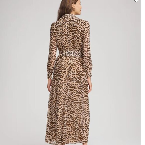 Chico's Cheetah-Print Godet Maxi Dress in Briar Brown Size 00. NWT!!! - Picture 2 of 8